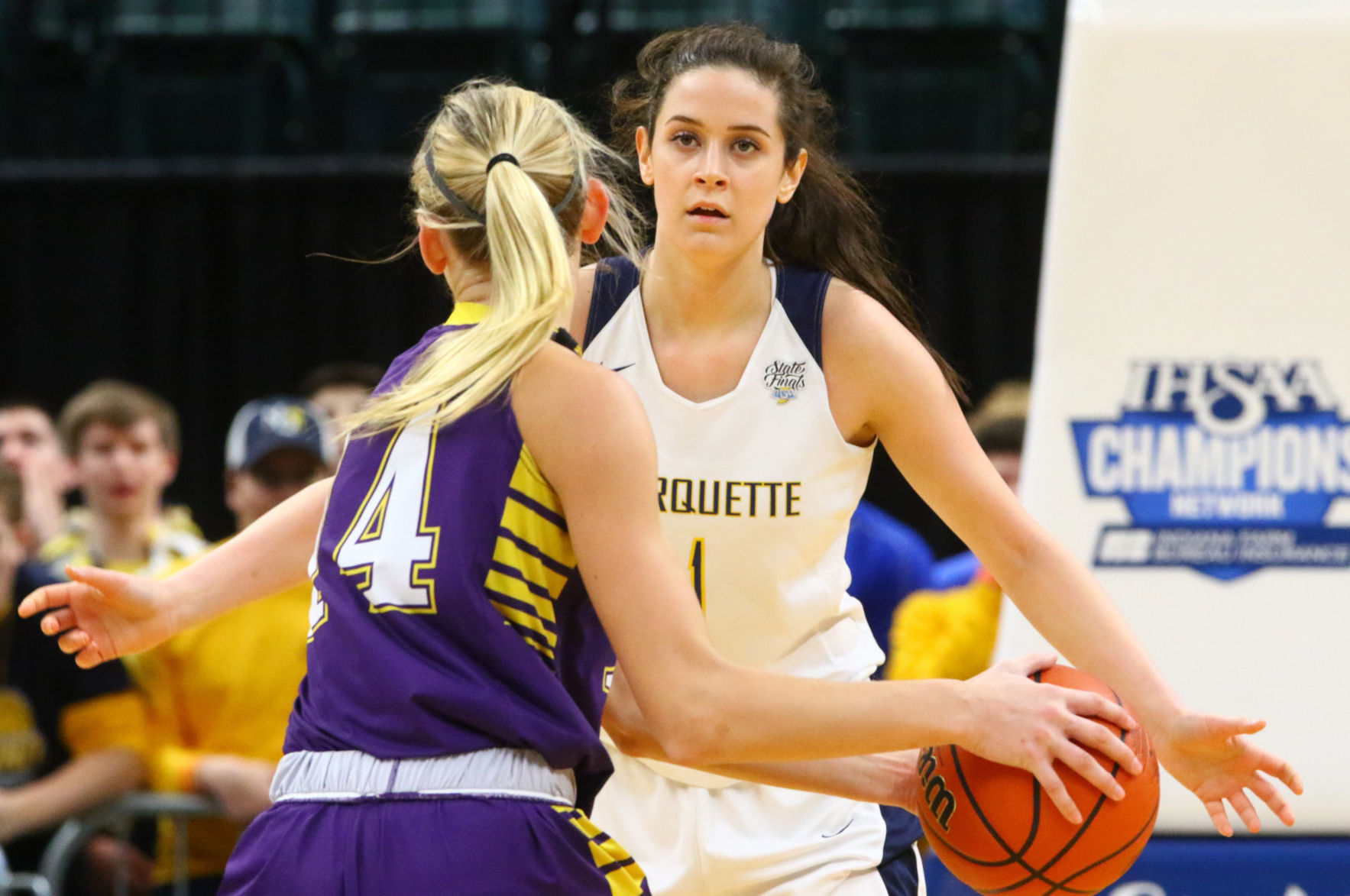 Gallery: Girls Basketball State Finals: Marquette Catholic vs. Vincennes Rivet